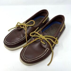 Sperry‎ Top Sider Boat Shoes Brown Leather Men's 7M Classic Lace Up Loafers